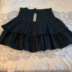 J. Crew Black Tiered Mini Skirt